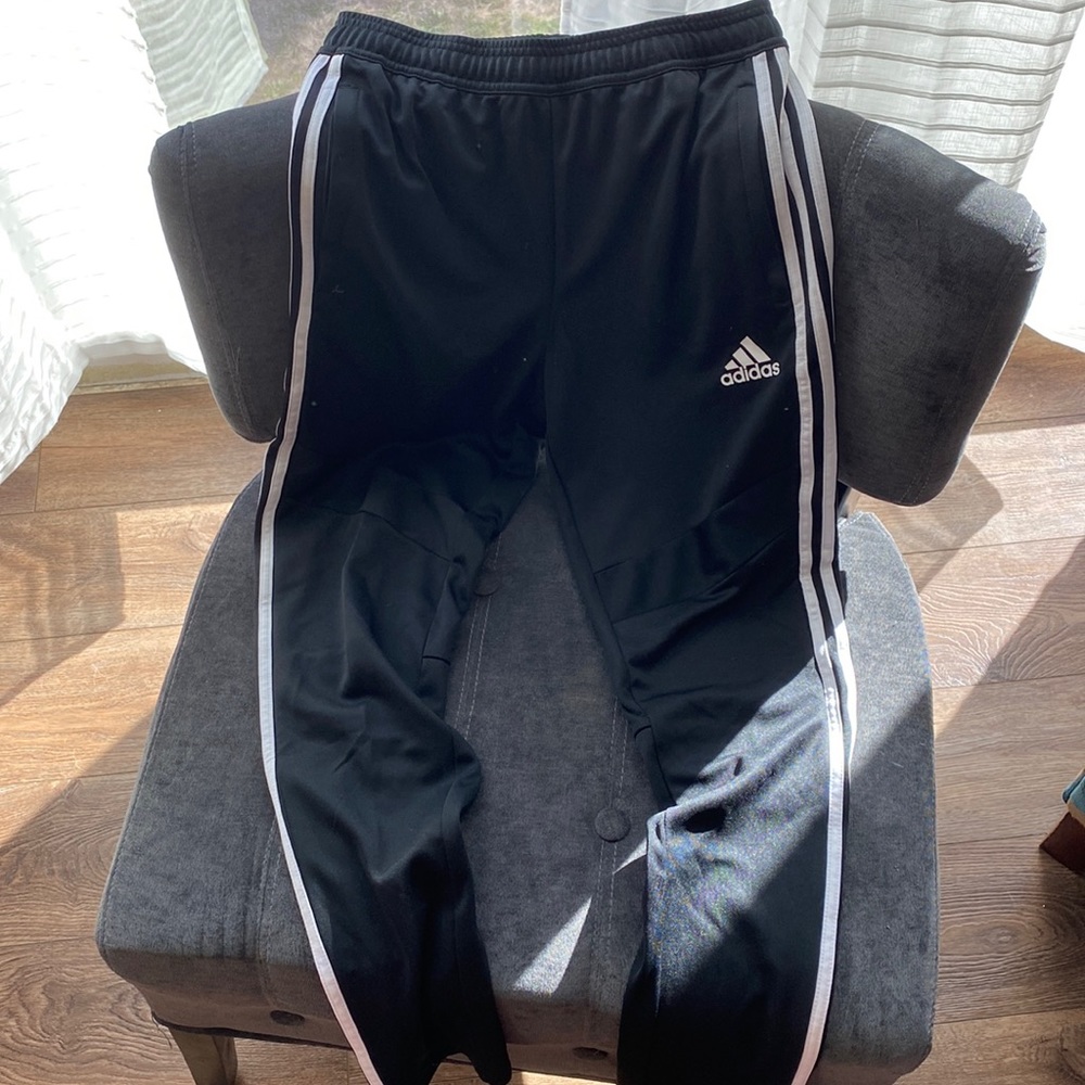 Adidas sport pants. Size - large. Color - black and white. Great condition.